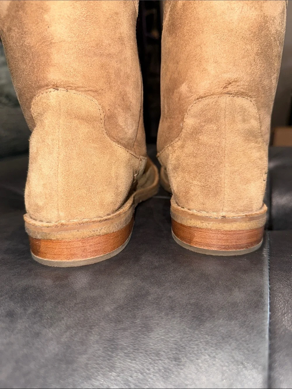 Ugg Samantha Women’s Tall Suede Shearling-Lined Winter Boots - Tan Size US 8.5M